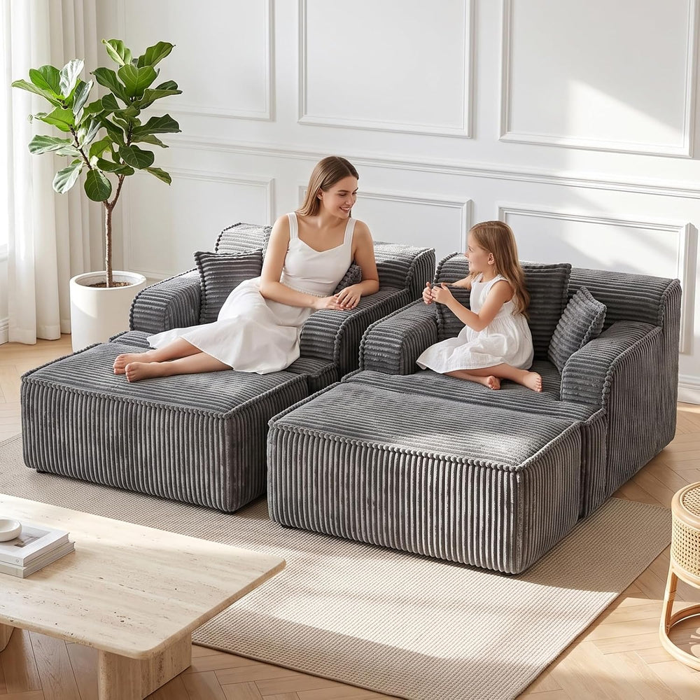 Chaise Lounge Chair Indoor,Oversized Boneless Chair Reading Chair,Comfy Bonel...