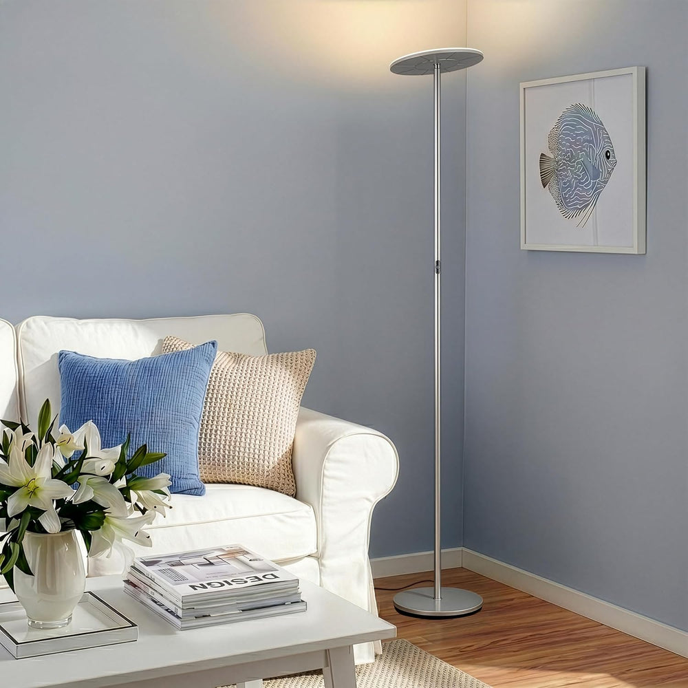 Brightech Sky LED Floor lamp, Torchiere Super Bright Floor Lamp for Living Ro...