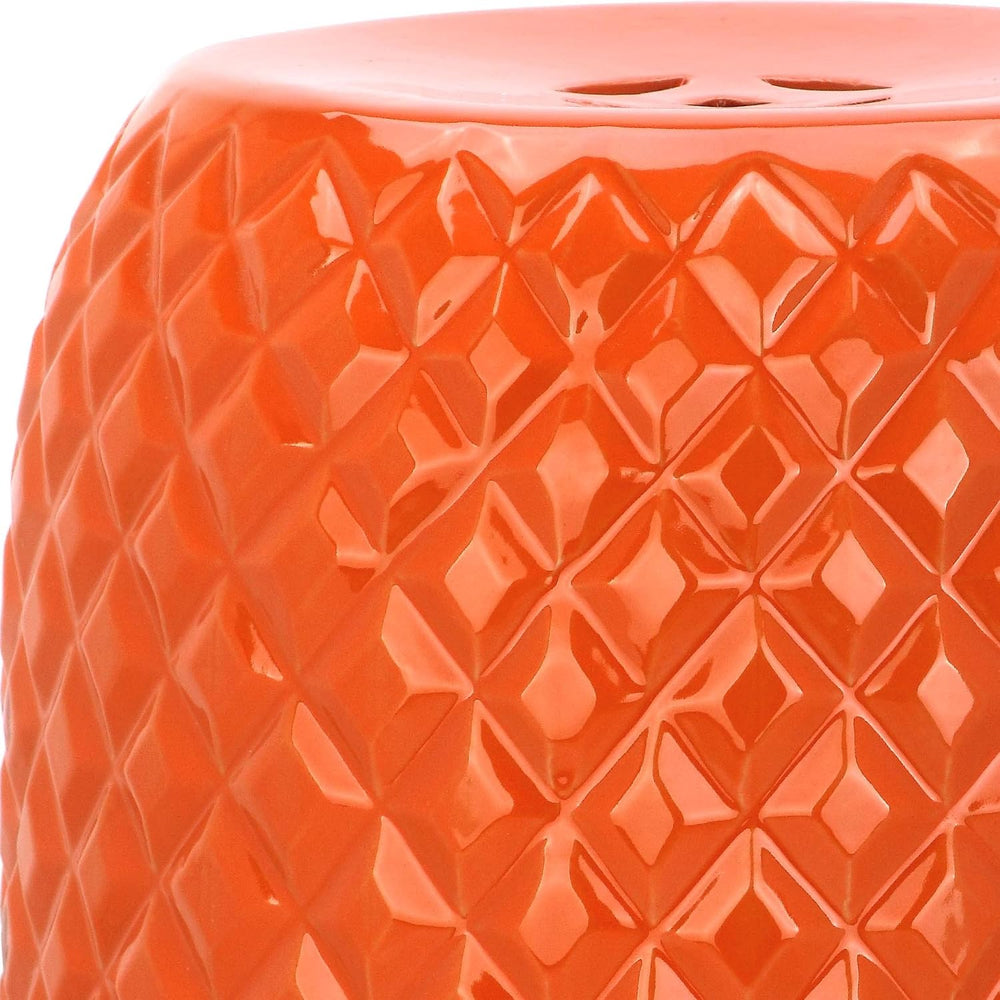 Safavieh Calla Ceramic Decorative Garden Stool, Orange