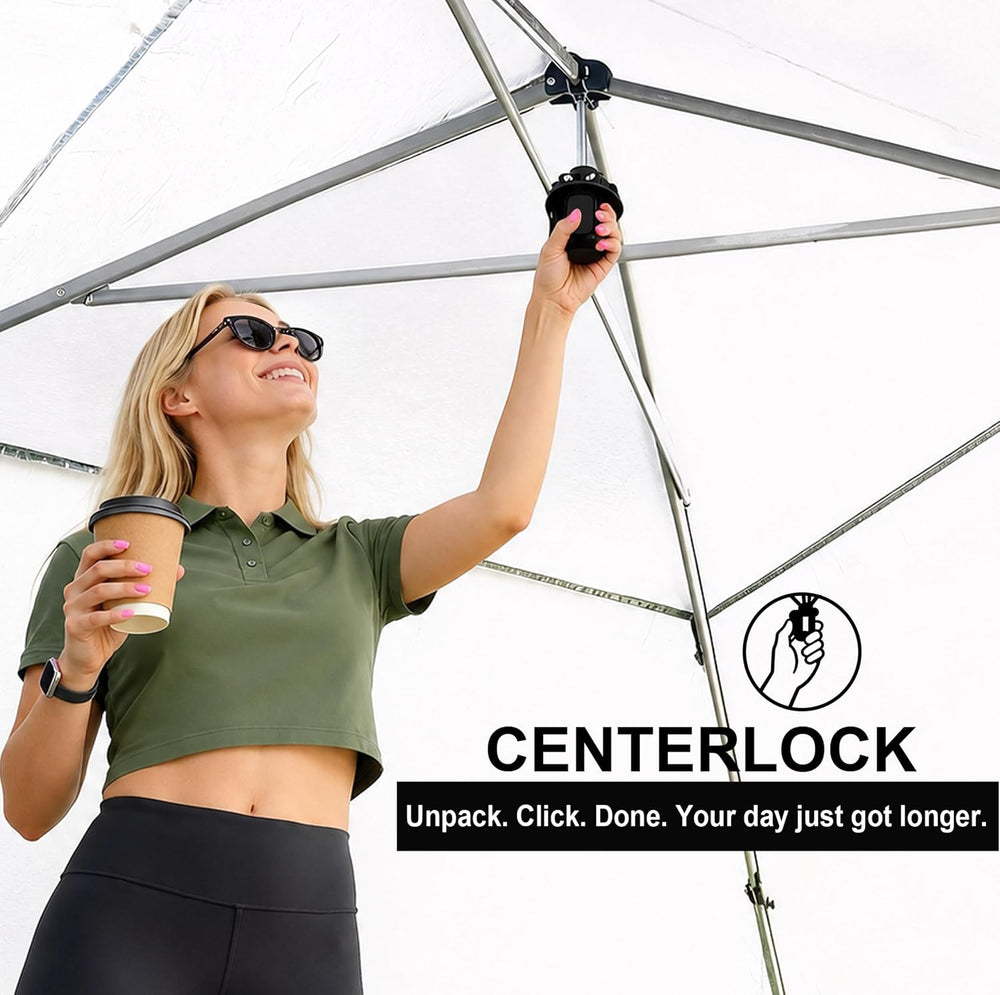 SANWAY 10x10 Pop Up Canopy Tent with Sidewall, Vendor Booth Shelter