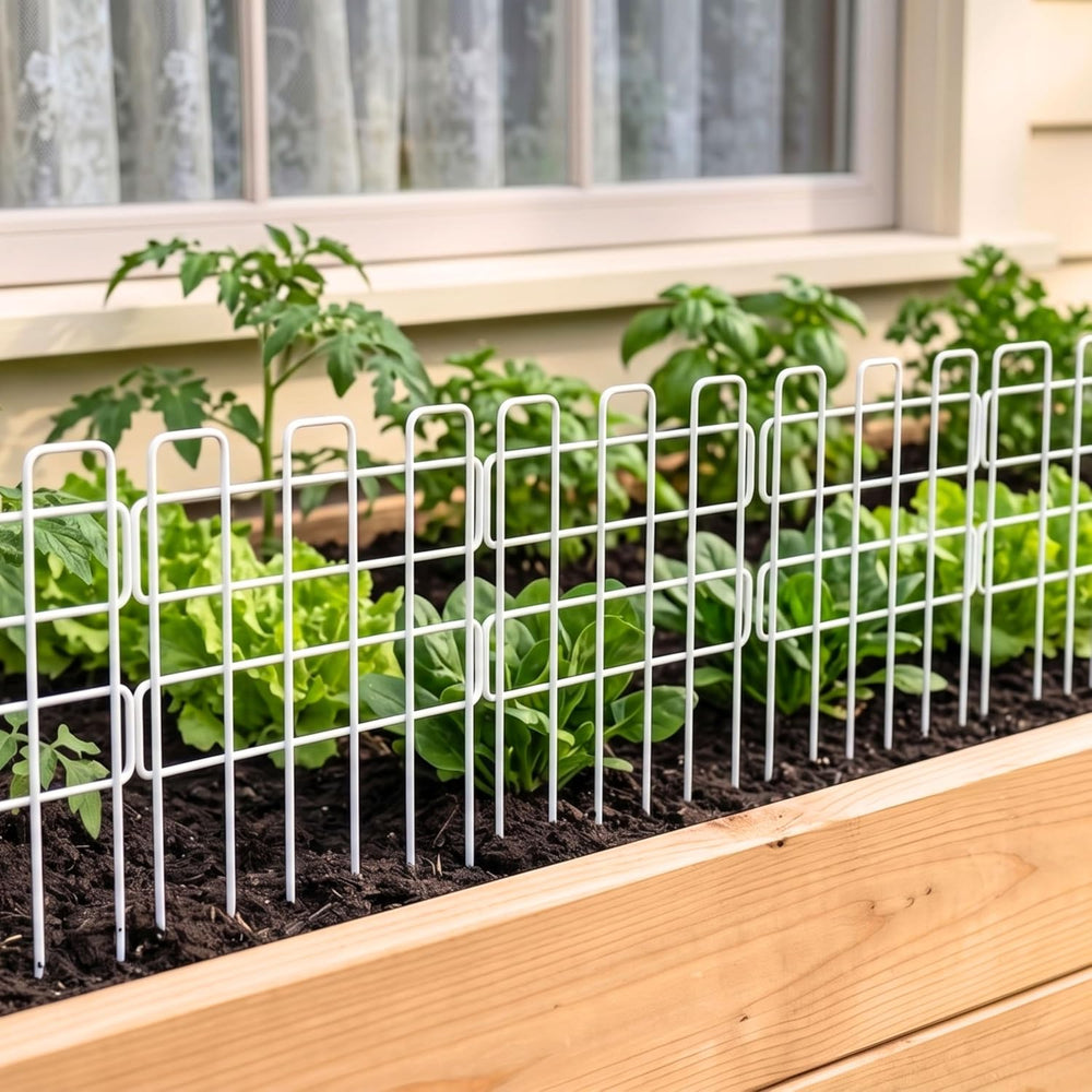 ShopLaLa Garden Fence Border (20 Panels) 12in(L) x 16.5in(H) Rustproof Decora...