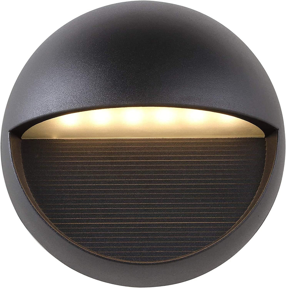 JONATHAN Y Orbe 1-Light Integrated LED Wall Sconce 6.25", Black