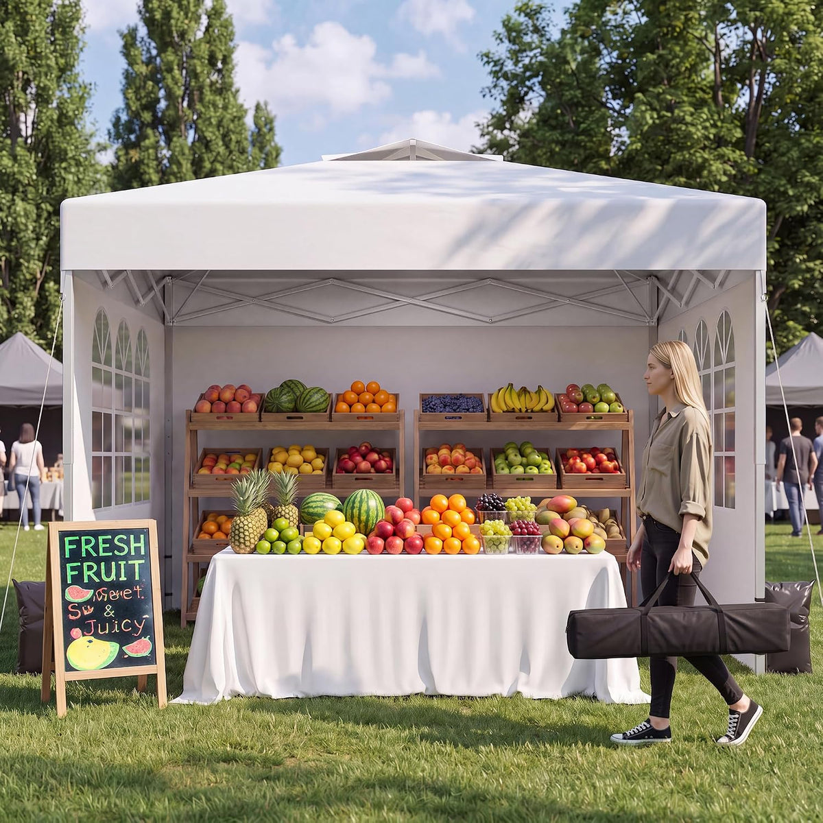 10x10 one push pop up canopy tent with, main product view