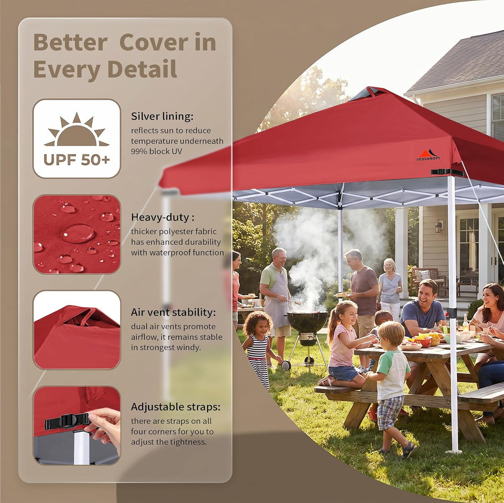 SCOCANOPY Replacement Top with Air Vent for 12x12 Canopy Frame, Canopy Cover ...