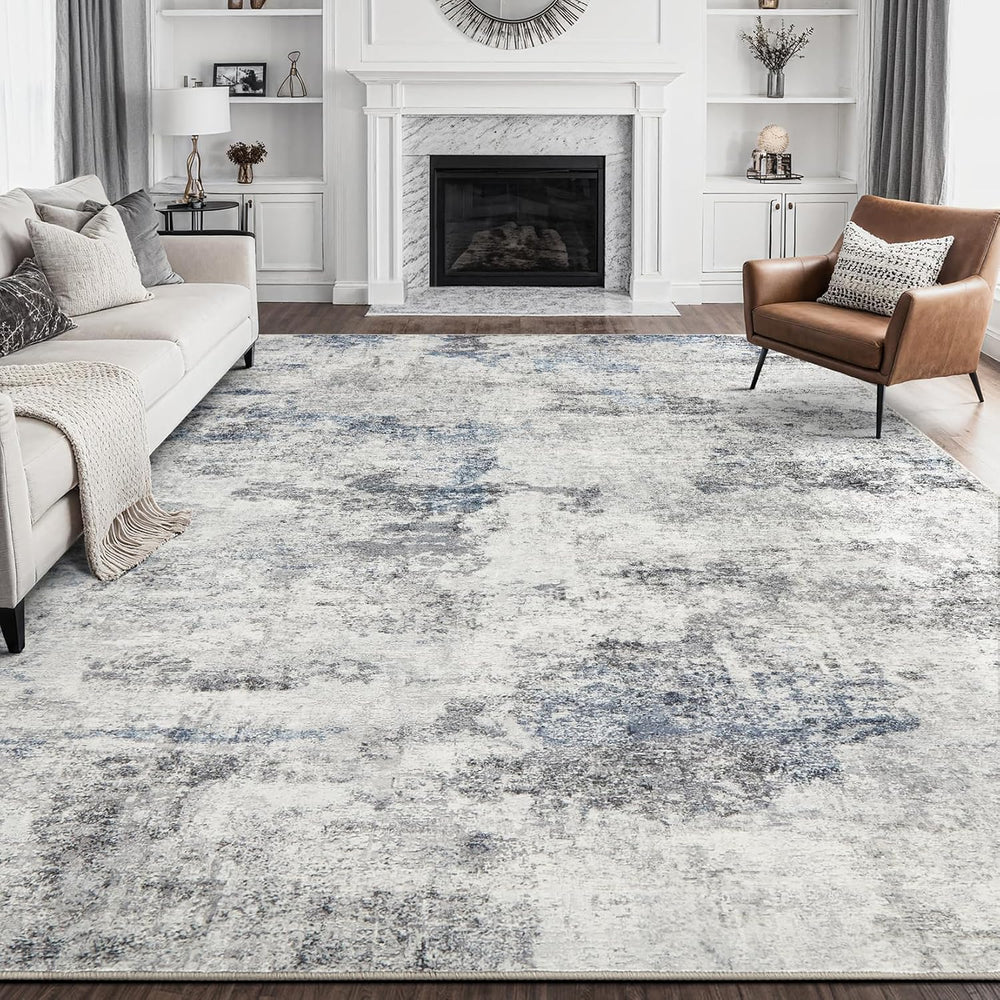 DMOYEST 9x12 Area Rug for Living Room Washable Abstract Indoor Carpet