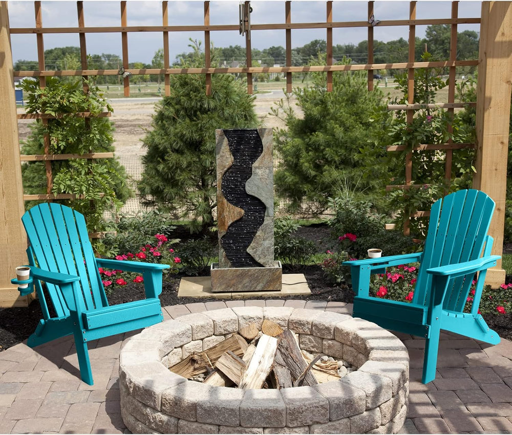 FUNBERRY Oversized Folding Adirondack Chair Set of 2, Fire Pit Chair 400LBS