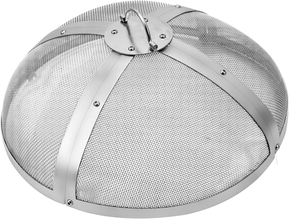 VEVOR Fire Pit Spark Screen Round 20", Reinforced Heavy Duty Steel Metal...