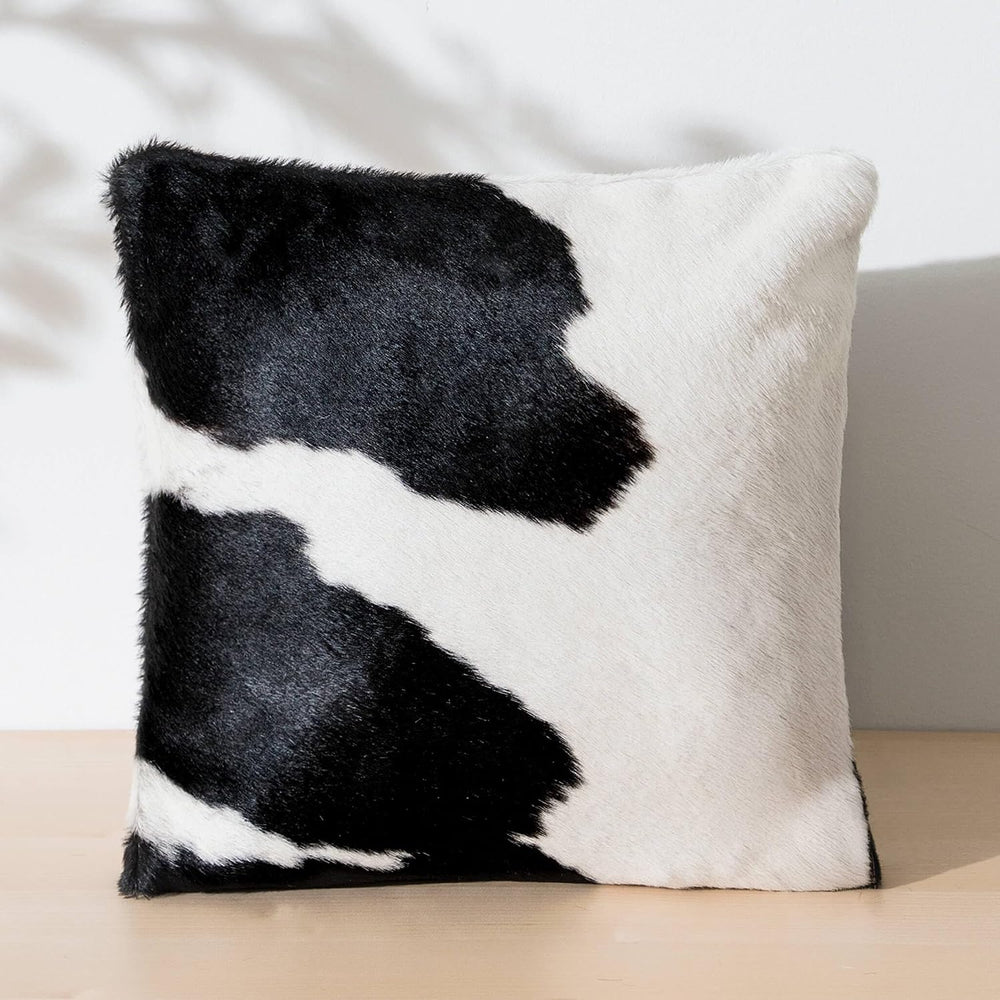 ecowhides 100% Genuine Brazilian Cowhide Pillow Cover – Luxury Leather Decora...