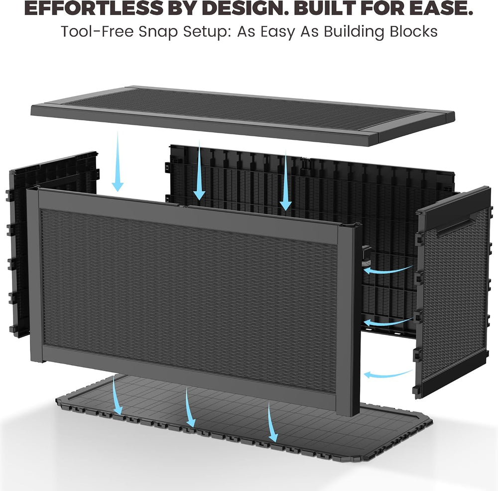 Outdoor Storage Box, 320 Gallon Waterproof Deck Box [Upgraded 3.1], Giant Res...
