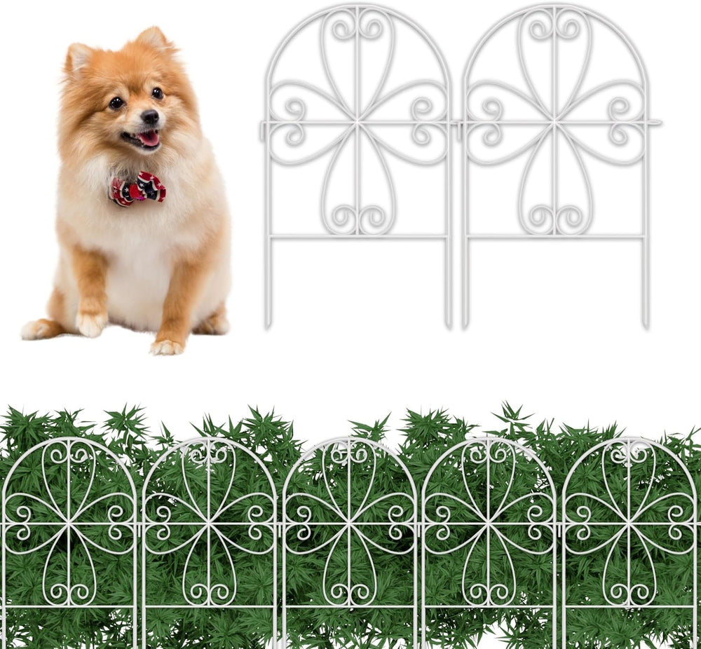ShopLaLa Animal Barrier (10 Panels) 12x24in White Metal Fences for Dogs