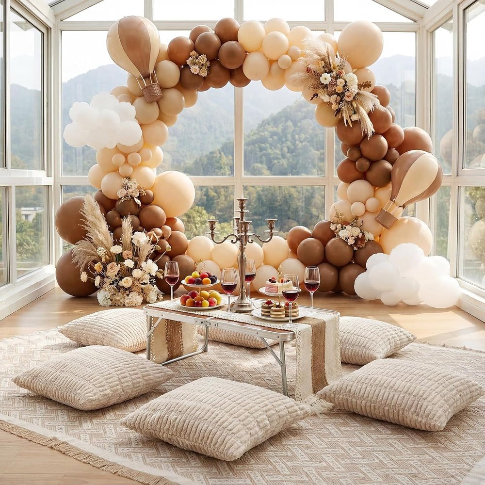 9 Pcs Extra Large Outdoor Boho Picnic Blanket 91'' x 71'' Fol...