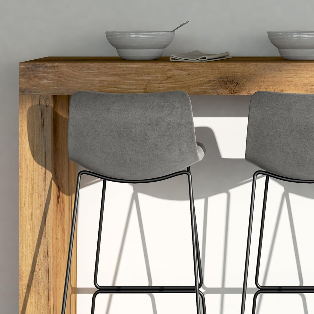 Mobili Fiver, Evolution High Table 70.9 x 15.7 in, Rustic Oak, High Top Table...