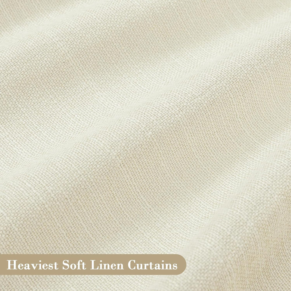 UHITECH Cream Yellow Black Out Curtains 108 Inch Long 2 Panels Set, 50" W