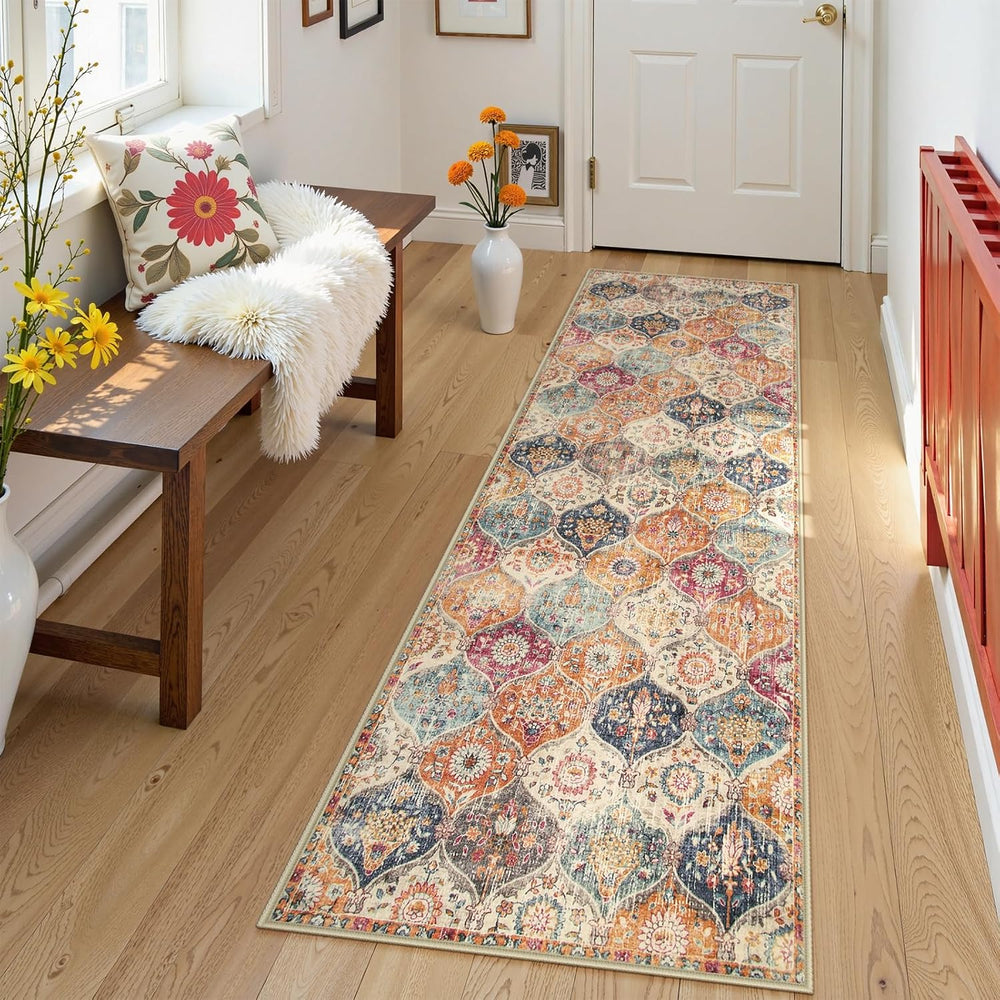 Lahome Moroccan Trellis Washable Runner Rug, 2x6 Kitchen Runners for Hallways...