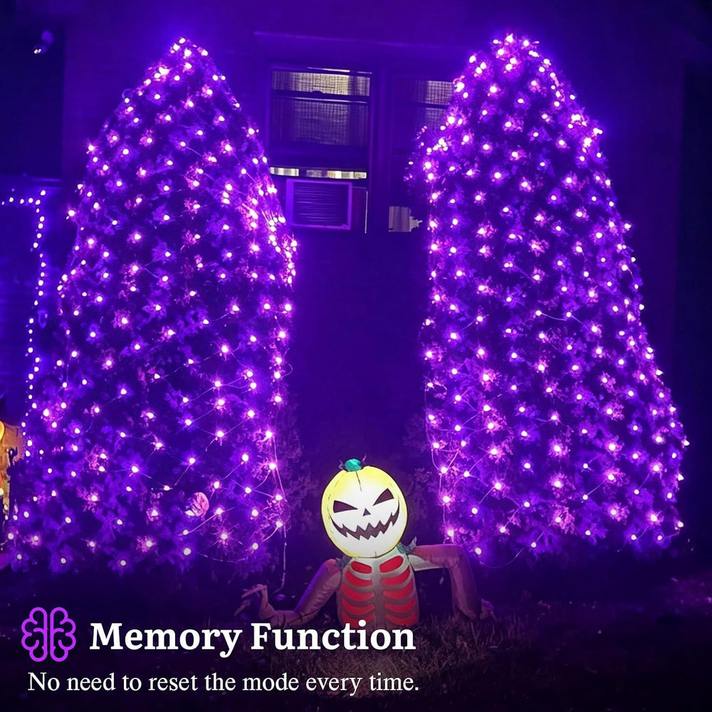 Purple Halloween Net Lights Outdoor Mesh Lights 12 * 5ft