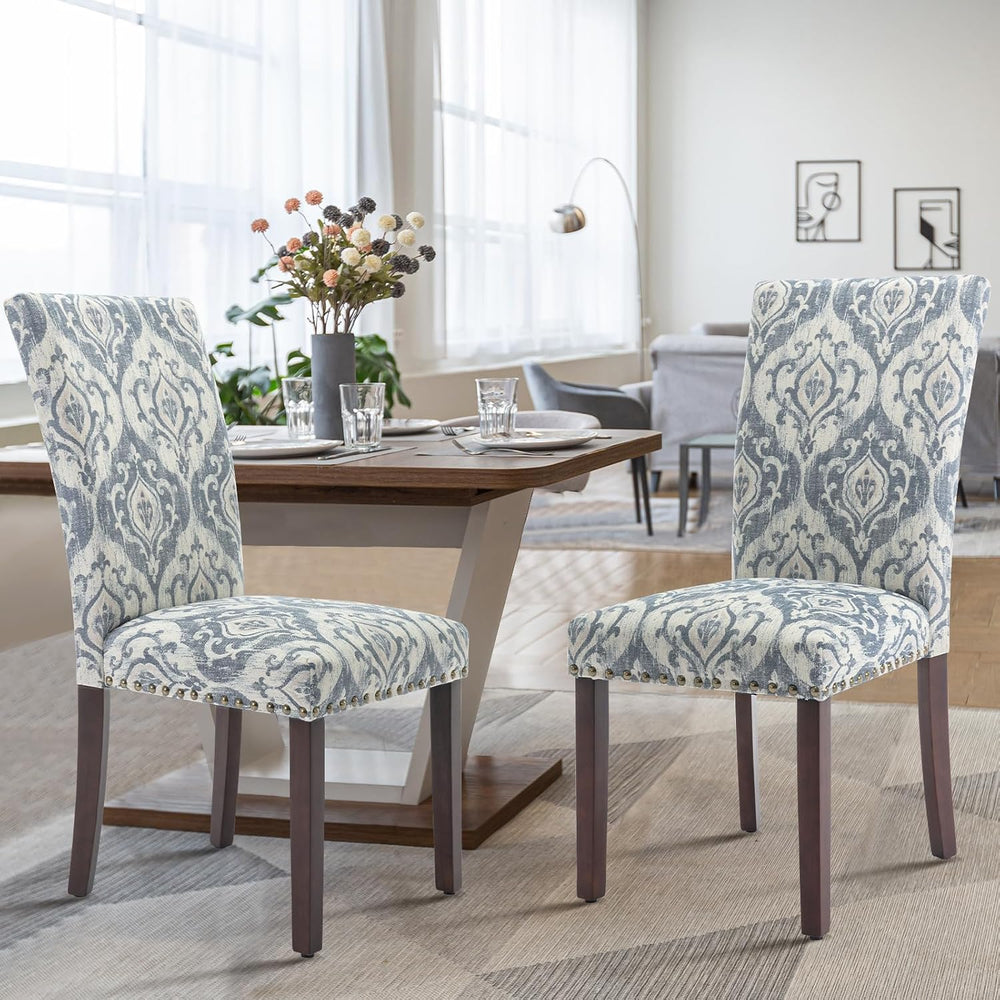 COLAMY Upholstered Parsons Dining Chairs Set of 4, Fabric Dining Room Kitchen...