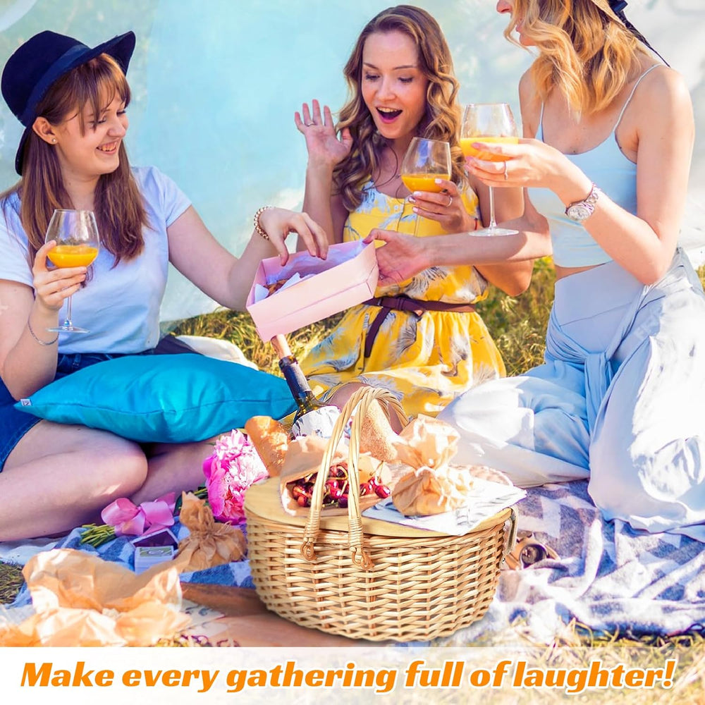 Hap Tim Wicker Picnic Basket Set with Charcuterie Boards for 2 - Unique Gifts...