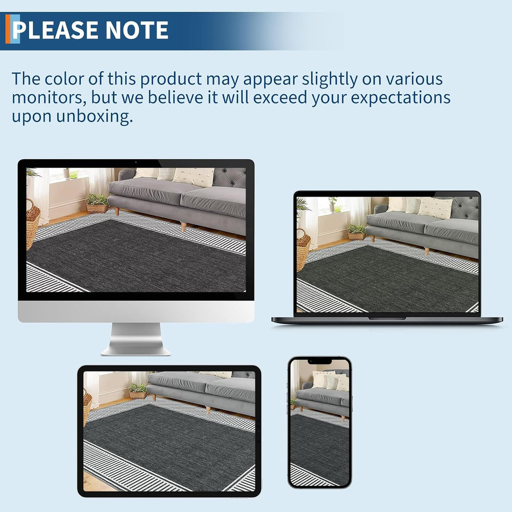 GarveeHome Washable Rug 5x7 for Bedroom Large Non Slip Living Room Rugs