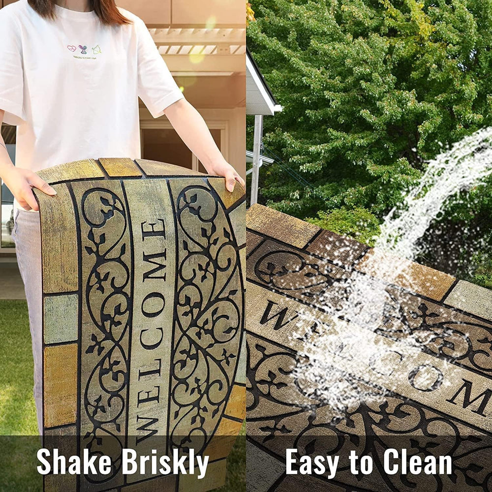 Durable Welcome Door Mats, 24"x36" Heavy-Duty Large Outdoor Mat for...