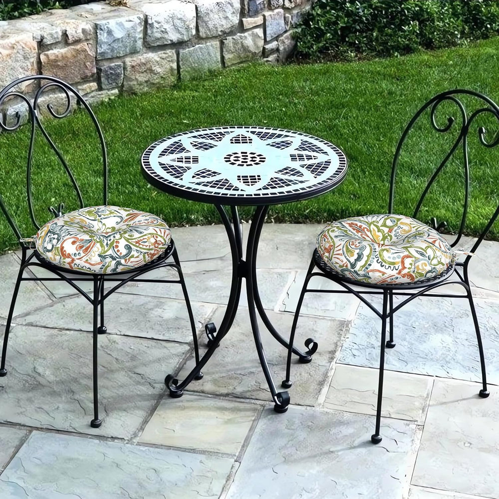 DYTXIII Set of 2 Outdoor Round Chair Cushions 15"x15"x4" with ...