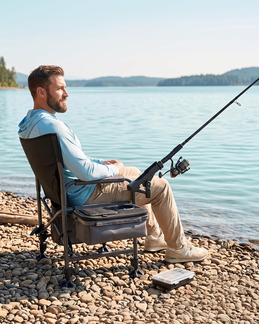 Portal Fishing Chair with Rod Holder,Folding Camping Chair
