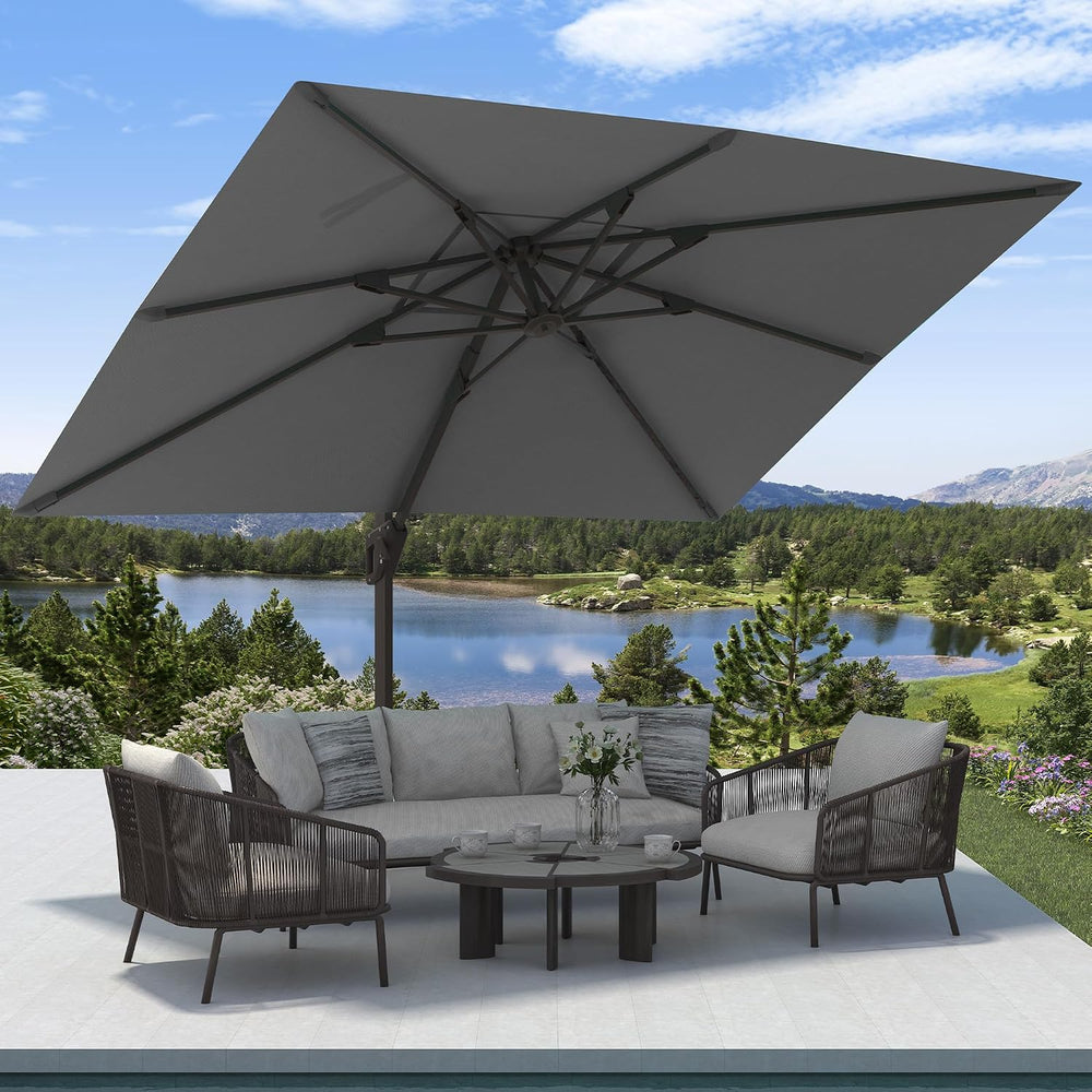 9' X 12' Cantilever Patio Umbrella Rectangular Outdoor Umbrellas