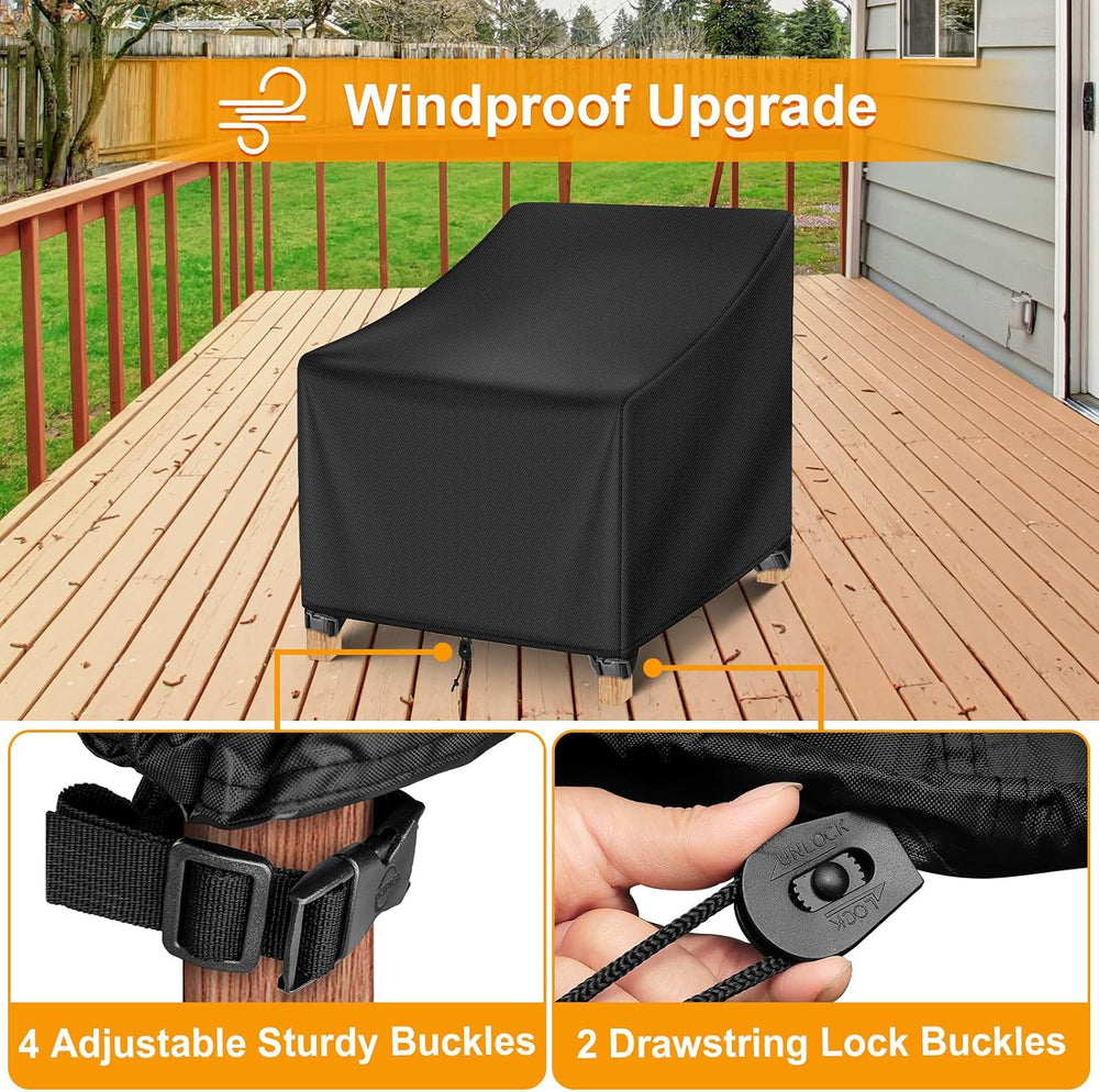 Kipiea Patio Chair Covers Waterproof Winter 2 Pack - Heavy Duty Lawn Outdoor ...