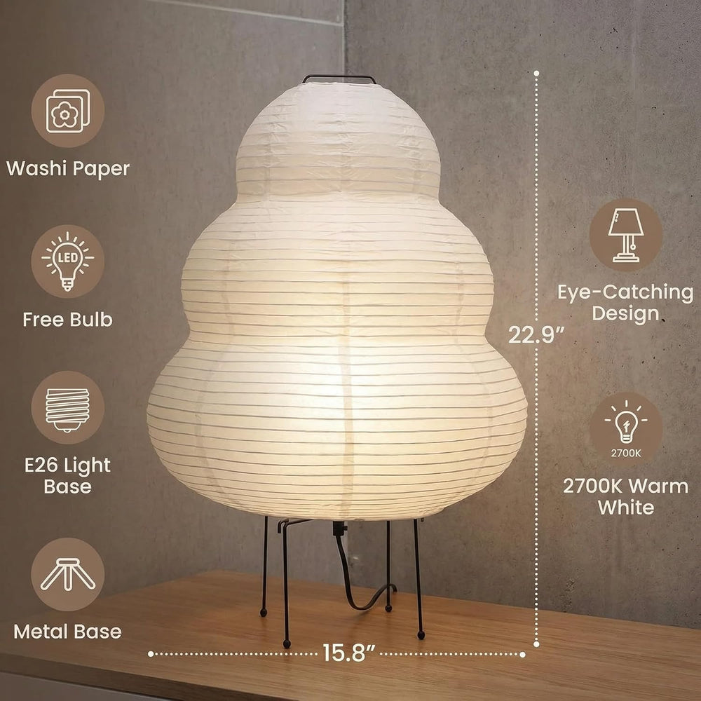 Akari Noguchi Rice Paper Lamp • Japanese Paper Lantern Lamp • Japanese Japand...