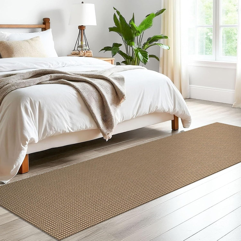 EARTHALL Woven Runner Rug 2x8 Ft Washable Runners for Hallways Cotton Non Sli...