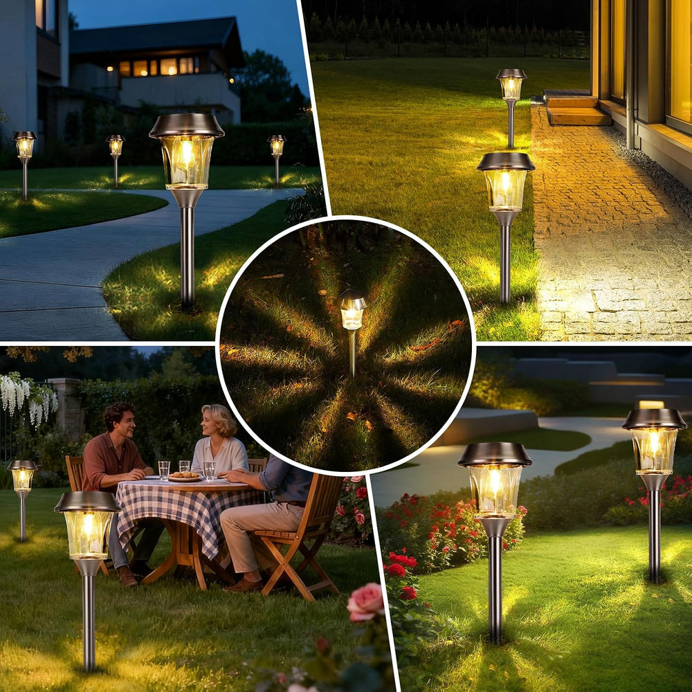 Solar Pathway Lights Outdoor, Landscape Lighting 4 Pack