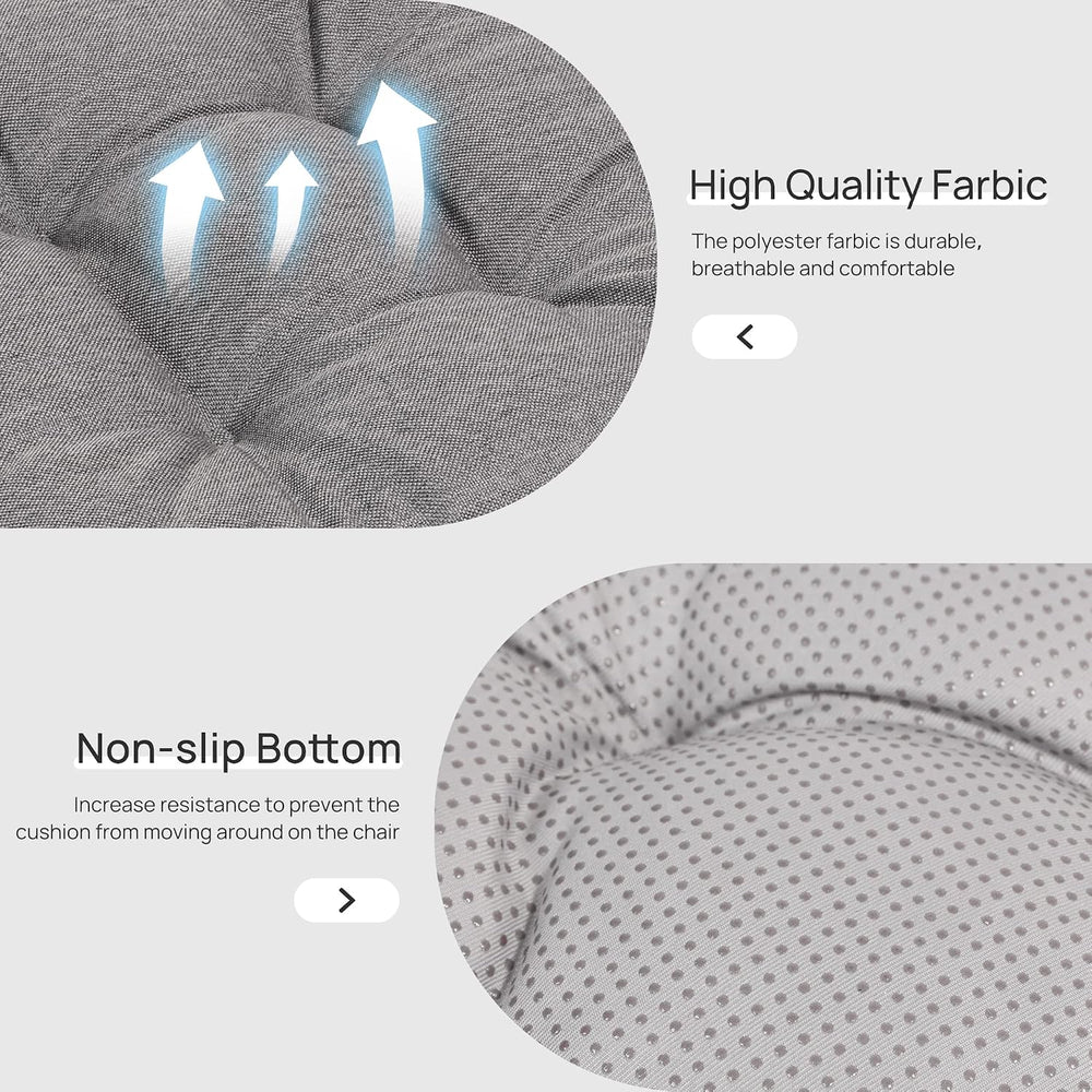 Love's cabin Memory Foam Chair Cushions Set of 4, 15.5 Inch, Grey