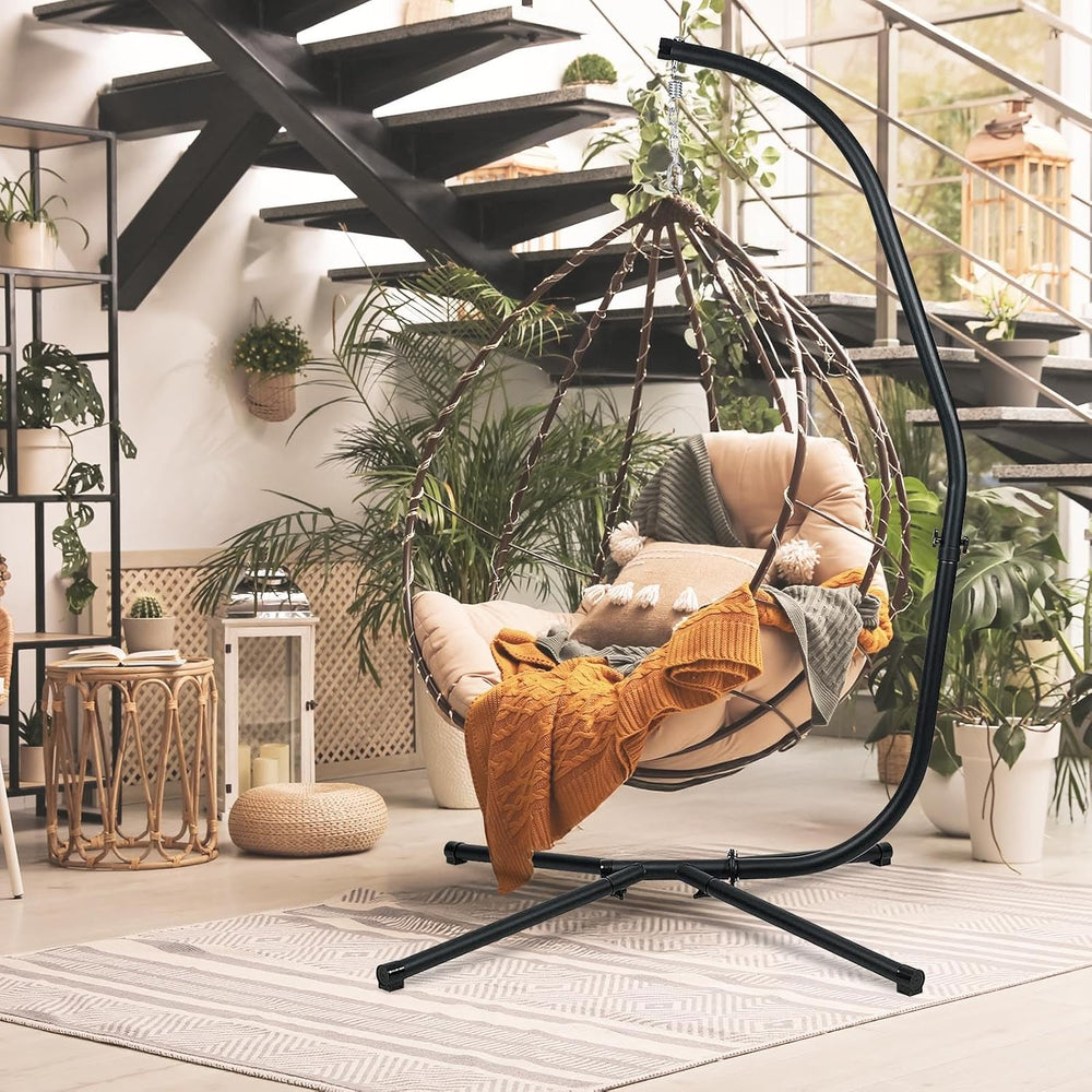 BPS Hammock Steel Stand Only C-Stand for Hanging Hammock Chairs - 300 Pound C...