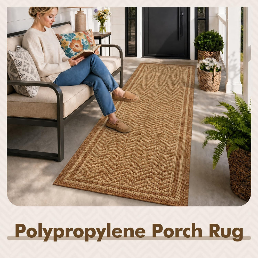 MontVoo-2x6 ft Indoor Outdoor Runner Rugs for Entryway Porch Hallway Kitchen ...
