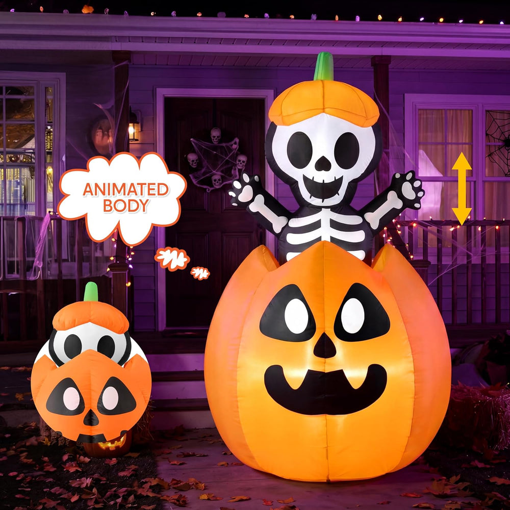 Joiedomi 5FT Halloween Animated Inflatables Outdoor Decorations, Inflatable S...