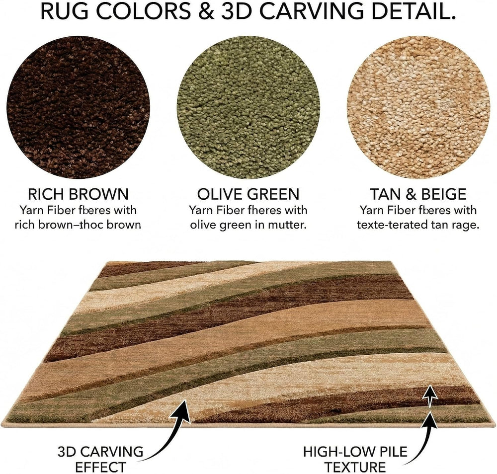 Well Woven Good Vibes Cecilia Multi Color Brown 5'3" x 7'3"...