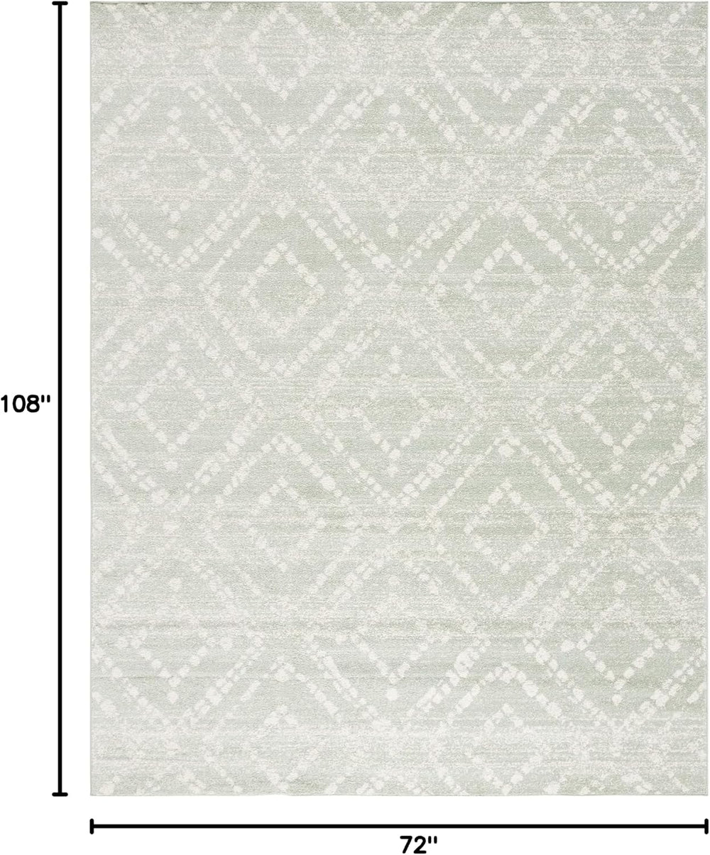 SAFAVIEH Adirondack Collection Area Rug - 6' x 9', Green & Ivory,...
