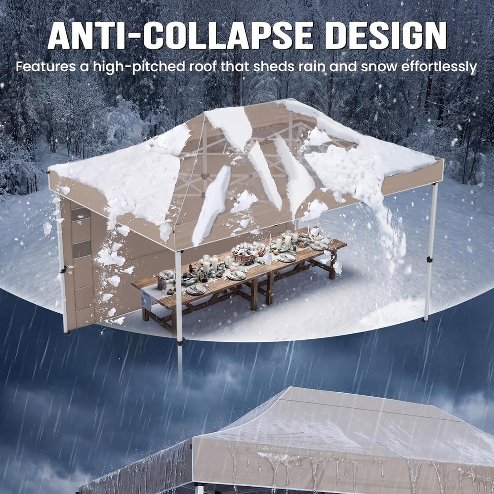 Quictent 10x15 Heavy Duty Pop up Canopy Tent with Wheeled Bag