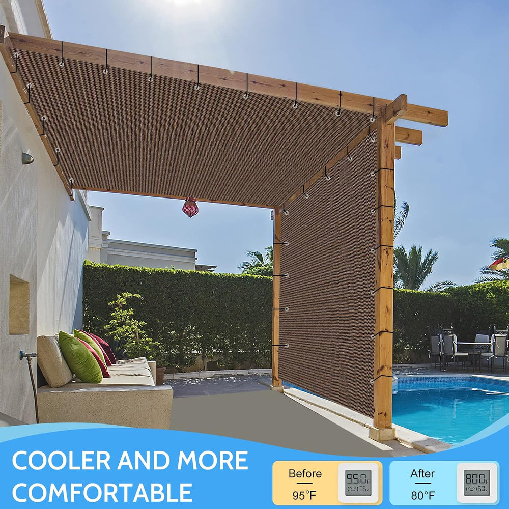 Sun Shade Cloth,8x10 FT,Shade Fabric with Stainless Steel Reinforced Grommets...