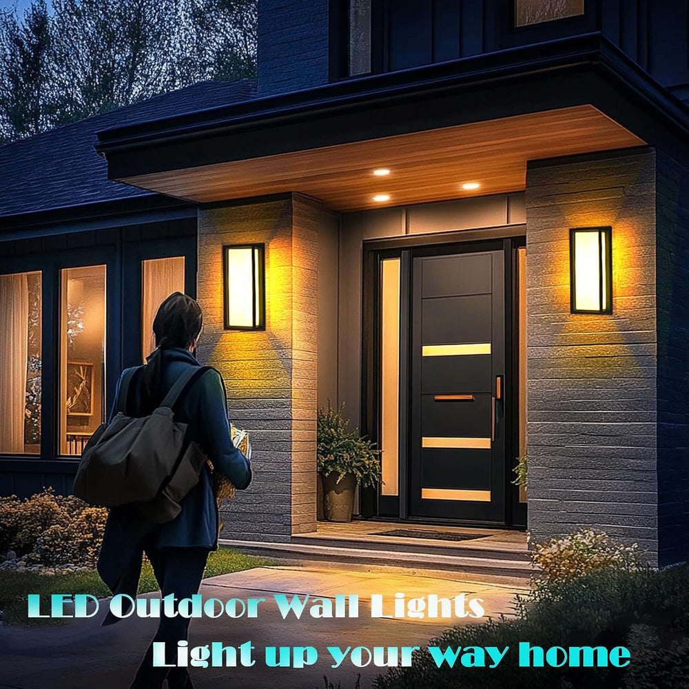 iYogaled 5CCT Outdoor Wall Sconce, 15W Dimmable Exterior Lighting fixtures