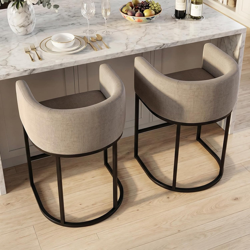 Counter Height Bar Stools Set of 2, 24 Inch Seat Height Barstools for Dining ...