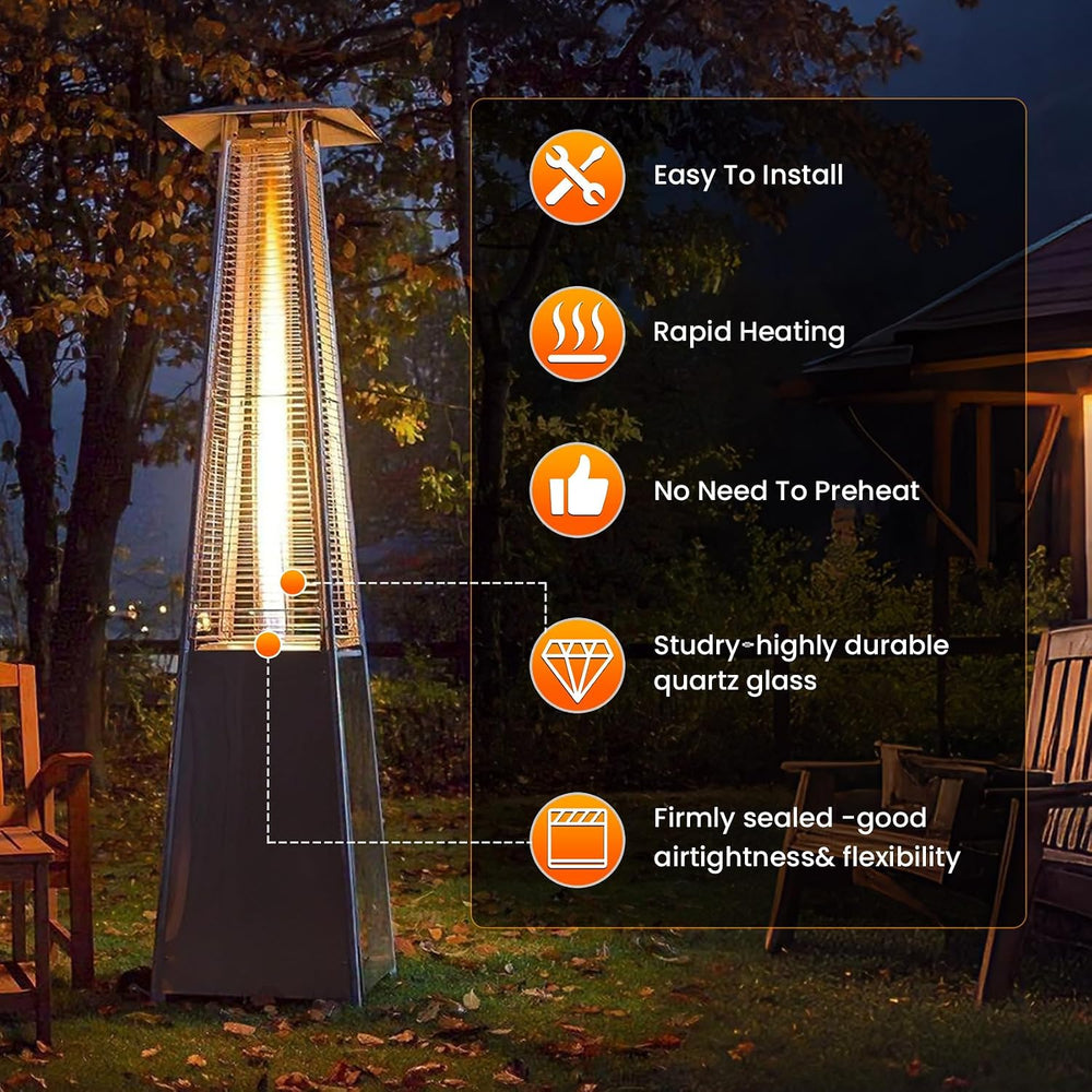 Patio Heater Glass Tube Replacement, 49.5 x 4" Patio Heater Replacement ...