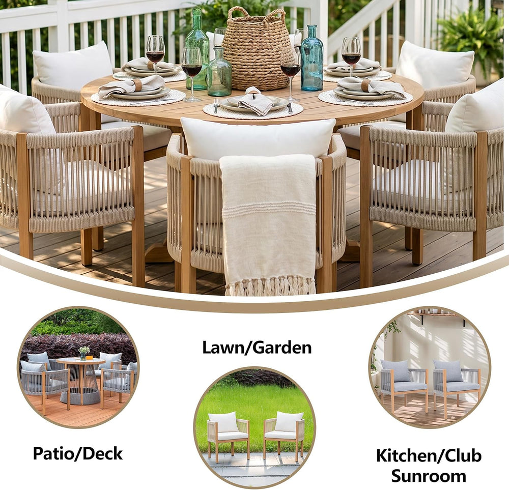 Outdoor Dining Chairs Set of 2, Wicker Patio Furniture Set with Armrests, Cus...