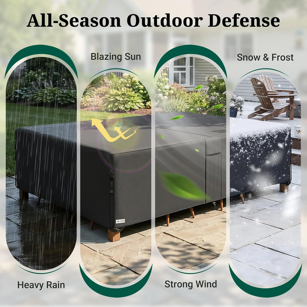 MR. COVER Heavy Duty Patio Furniture Covers, 900D Outdoor Furniture Cover Wat...