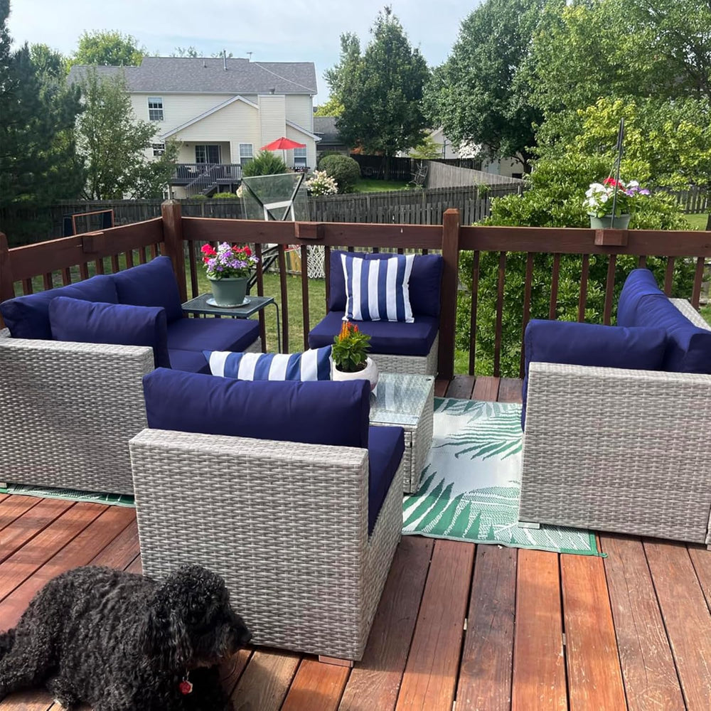 Sqodok Patio Cushion Cover 25x25 inch, 4Pack Sofa Cushion Cover Replacement