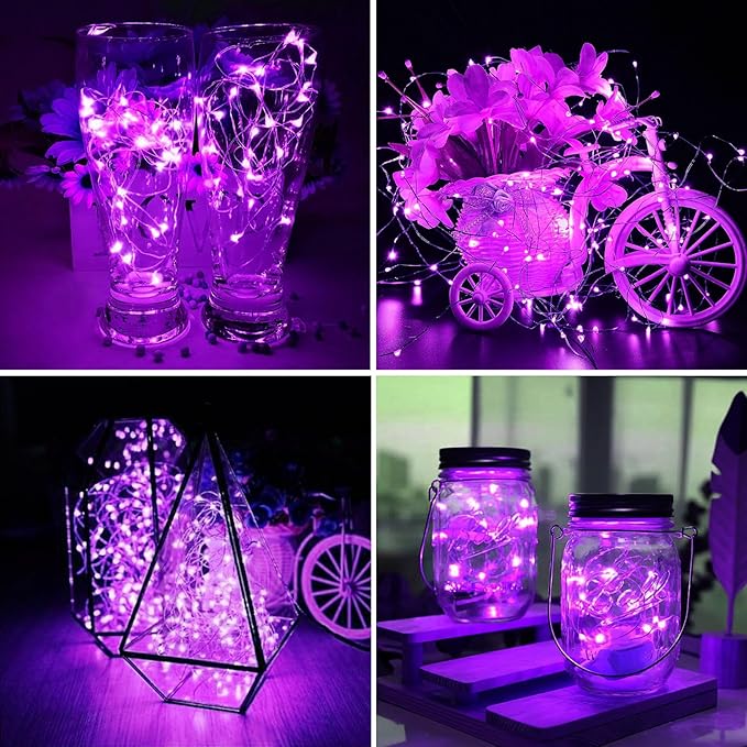 ZGWJ 50 Pack Fairy Lights Battery Operated, 7ft 20 Mini LED Fairy String Ligh...