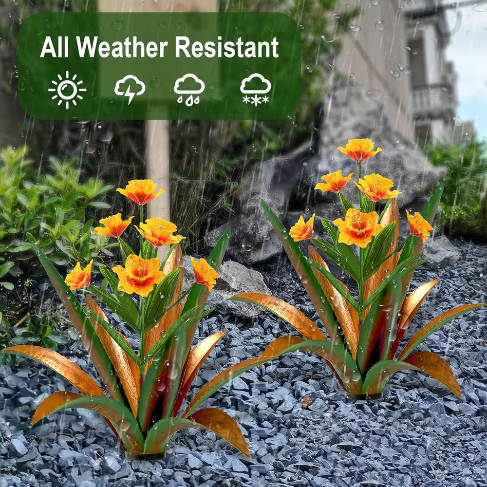 TOMBABY Huge Metal Agave Plants Outdoor Decoration Outdoor Garden Decorated w...