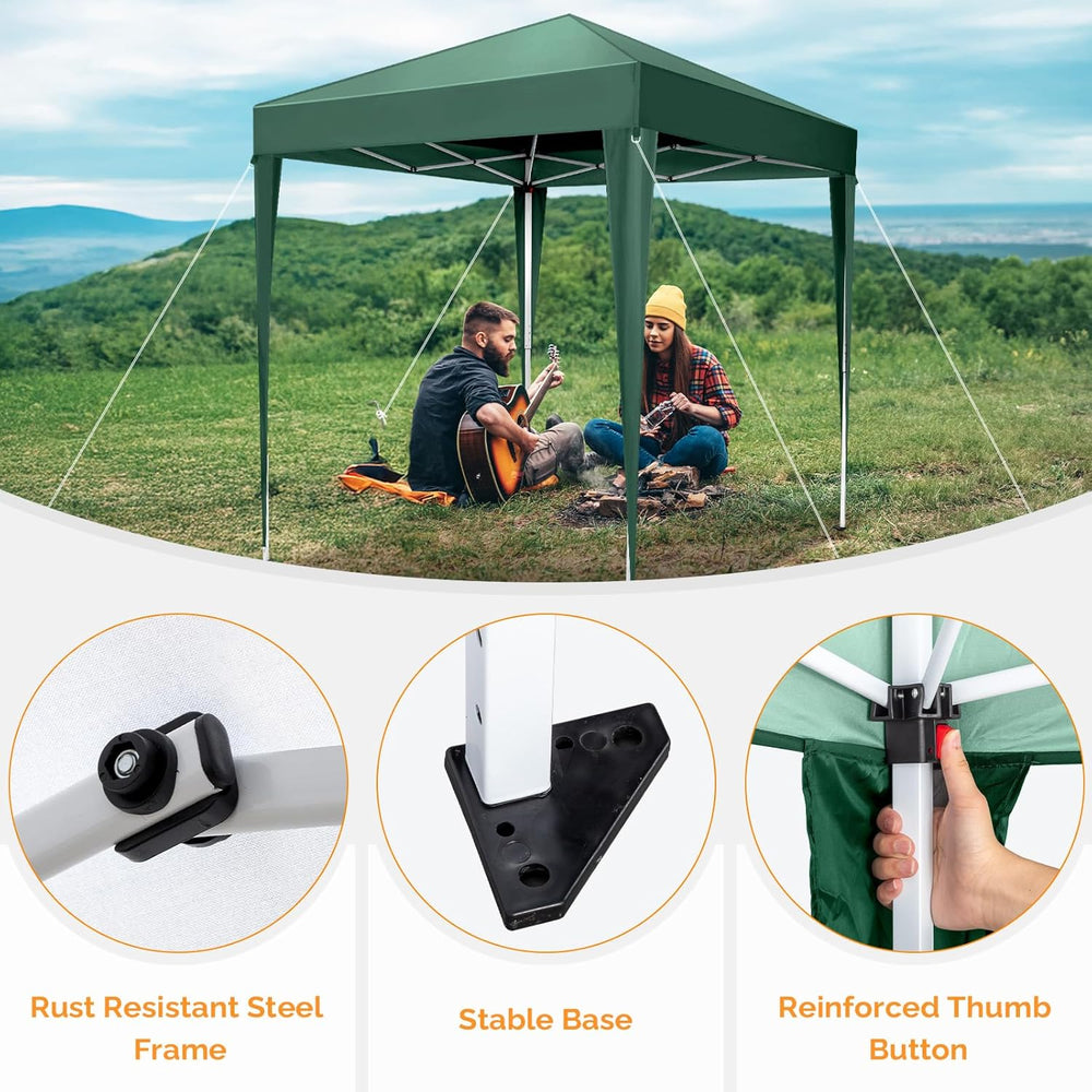 VINGLI 6.5x6.5 Pop Up Canopy Tent with Sidewalls, Outdoor Gazebo Canopy Tent,...
