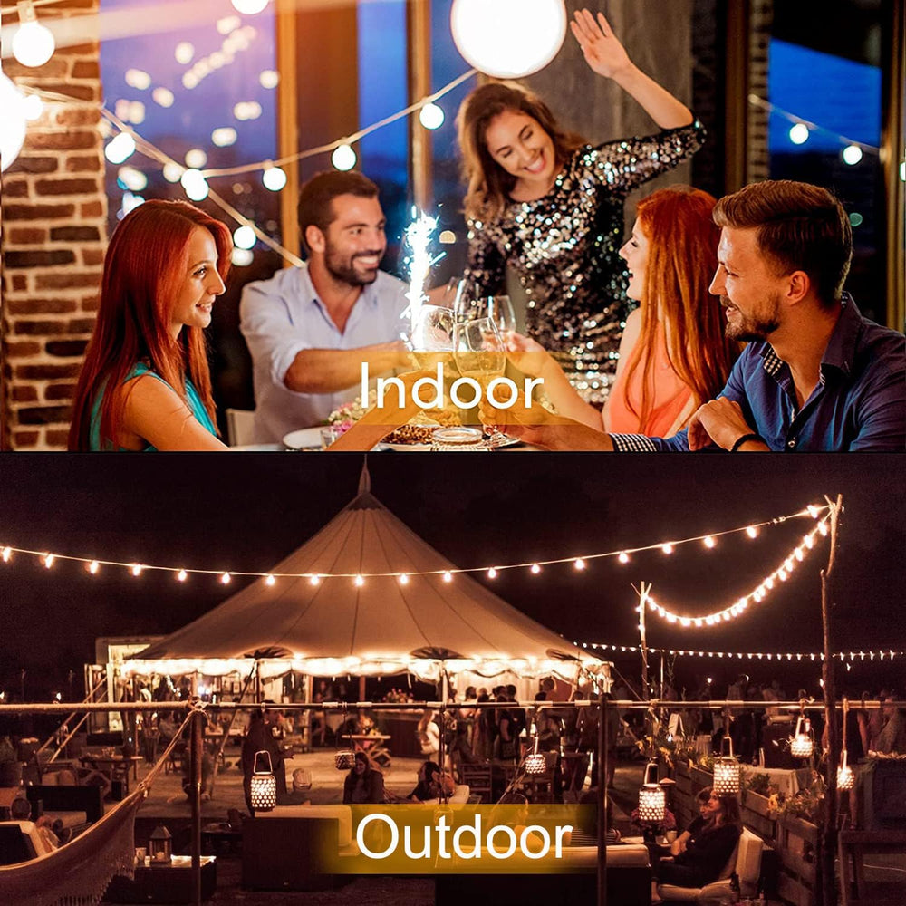 100Ft G40 Outdoor String Lights Patio Lights with 100 Edison Globe Bulbs, Con...