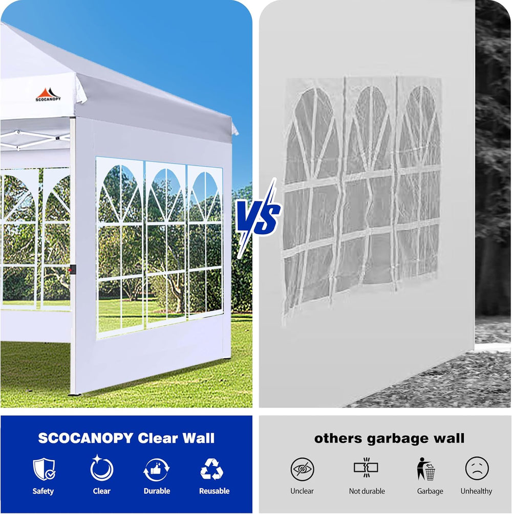 SCOCANOPY Church Window Sidewall for 12x12 Canopy Frame, 3 Pack Sunwalls Only...