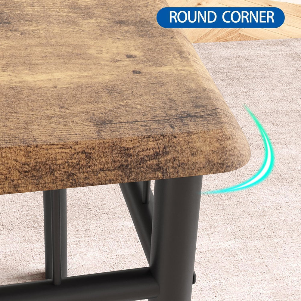IDEALHOUSE Dining Table Set for 2, Square 3 Piece Kitchen Room Sets with 2 Up...